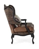 Image 4 of 5: Massoud Lettsworth Leather Wing Chair