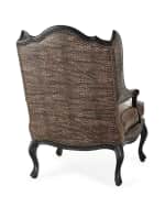 Image 5 of 5: Massoud Lettsworth Leather Wing Chair