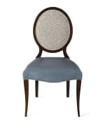 Image 2 of 7: Massoud Pearlington Leather Dining Side Chair