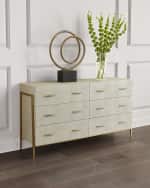 Image 1 of 3: Interlude Home Morand Faux Shagreen 6-Drawer Chest