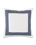 Image 2 of 5: Eastern Accents Blue Tape Pillow