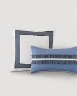 Image 1 of 5: Eastern Accents Blue Tape Pillow