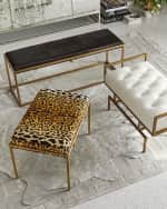 Image 2 of 3: Jamie Young Shelby Espresso Hair Hide Bench