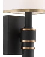 Image 3 of 3: Crystorama Sloane 1-Light Forged Wall Sconce