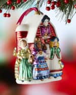 Image 2 of 4: Jay Strongwater Eight Maids A-Milking Glass Ornament