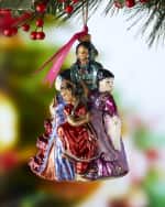 Image 2 of 4: Jay Strongwater Nine Ladies Dancing Glass Ornament