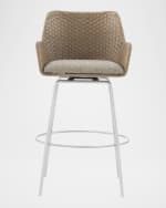 Image 1 of 7: Bernhardt Meade Swivel Bar Stool, 30"