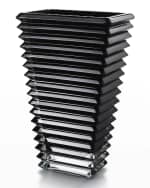 Image 1 of 3: Baccarat Large Black Rectangular Eye  Vase