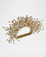 Image 1 of 2: Kim Seybert Spray Napkin Ring, Gold and Silver