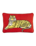 Image 2 of 2: Jonathan Adler Safari Needlepoint Pillow