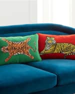 Image 1 of 2: Jonathan Adler Safari Needlepoint Pillow