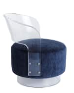Image 4 of 5: Bernhardt Angelina Acrylic Swivel Chair