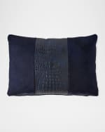 Image 2 of 2: Massoud Colorblock Croc Pillow, 23" x 15"