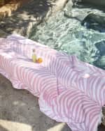 Image 4 of 4: Matouk Schumacher Zebra Palm Beach Towel