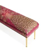 Image 5 of 6: Haute House Fuchsia Peacock Bench, 50"