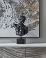 Image 2 of 2: John-Richard Collection Greek Bust Sculpture in Verde Black