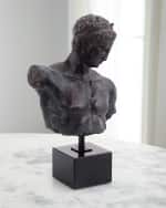 Image 1 of 2: John-Richard Collection Greek Bust Sculpture in Verde Black