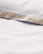 Image 7 of 9: Ralph Lauren Home Organic Sateen Border Duvet, FULL-QUEEN