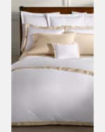 Image 1 of 9: Ralph Lauren Home Organic Sateen Border Duvet, FULL-QUEEN