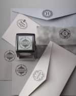 Image 2 of 2: Three Designing Women Fleur de Lis Address Stamp
