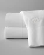 Image 3 of 3: Matouk King Callista 350 Thread Count Flat Sheet