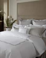 Image 4 of 8: Matouk Atoll Euro Sham, 27 x 27