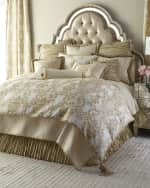 Image 2 of 2: Austin Horn Collection Antoinette Diamond-Stitch Coverlet, Queen