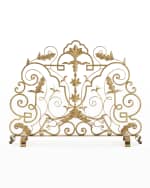 Image 2 of 3: Italian Gold Single Panel Fire Screen