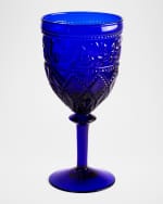 Image 1 of 2: Hunt Slonem Arcadia Goblet - Cobalt