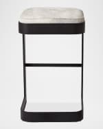 Image 3 of 4: Global Views Regan Hairhide Bar Stool, 30"