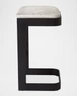 Image 4 of 4: Global Views Regan Hairhide Bar Stool, 30"