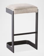 Image 1 of 4: Global Views Regan Hairhide Bar Stool, 30"
