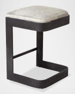 Image 2 of 5: Global Views Regan Hairhide Counter Stool, 25"
