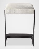 Image 3 of 5: Global Views Regan Hairhide Counter Stool, 25"