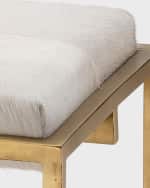 Image 3 of 5: Jamie Young Shelby Hairhide Bench