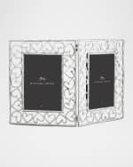 Image 3 of 3: Michael Aram Heart Hinged Frame - 5" x 7", Silver