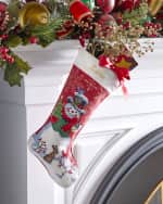 Image 1 of 2: Sferra Retro Snowman Stocking, Personalized