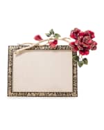 Image 2 of 3: Jay Strongwater Night Bloom Rose 5" x 7" Picture Frame