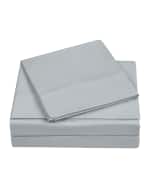 Image 1 of 3: Charisma 3-Piece 400-Thread Count Percale Twin Sheet Set, Gray