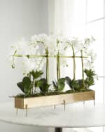 Image 1 of 2: John-Richard Collection Rows Of Orchids Faux-Floral Arrangement