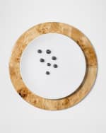 Image 2 of 2: LADORADA Burl Veneer 14" Charger Plate