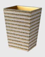 Image 1 of 2: Mike & Ally Biarritz Wastebasket with Swarovski Crystals, Gold