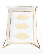 Image 3 of 4: Jonathan Adler Lips Porcelain Valet Tray
