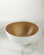 Image 1 of 2: Neiman Marcus Brushstroke Golden Salad Bowl