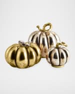 Image 4 of 5: Michael Aram Glass Pumpkin Decor -  Small