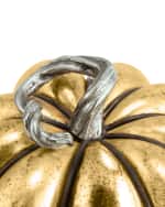 Image 4 of 5: Michael Aram Glass Pumpkin Decor -  Medium