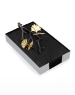 Image 2 of 4: Michael Aram Butterfly Ginkgo Guest Towel Holder