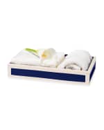 Image 2 of 2: LADORADA Ink Blue & Bone Bath Tray