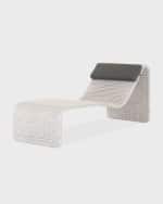 Image 2 of 3: Four Hands Paige Outdoor Woven Chaise, Brushed Grey