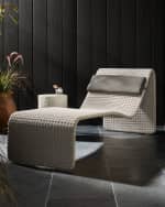 Image 3 of 3: Four Hands Paige Outdoor Woven Chaise, Brushed Grey